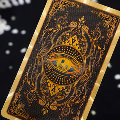 Luxurious Golden Foil Tarot Deck Bilingual Spanish & English Guidebook