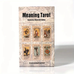 1 Box of Meaning Tarot Card For Beginner Tarot, Keyword Antiqued Tarot Deck, 78 Cards Fortune Telling Game Divination Tools
