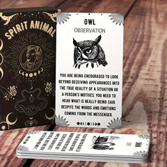 Spirit Animal Oracle Cards - 54-Card Deck for Beginners, Ant Persverance as the Message, Fortune Telling & Divination Game with Illustrated Guide