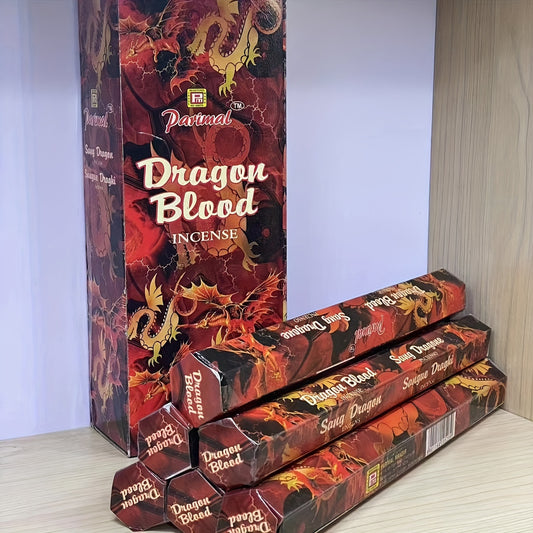 20pcs/Box Premium Incense Sticks, Dragon's Blood Money Drawing Bamboo Home Fragrance For Meditation, Yoga, Negative Energy Cleansing, Home And Office Decor