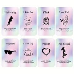 54 Sheets/Box Oracle Cards: Perfect Tarot Deck for Beginners, Twin Flame Tarot Cards with Meanings Included!