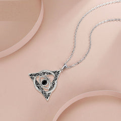 European And American Style Necklace Triangle Devil's Eye Pendant Jewelry