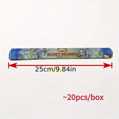 20pcs/Box Premium Incense Sticks, Dragon's Blood Money Drawing Bamboo Home Fragrance For Meditation, Yoga, Negative Energy Cleansing, Home And Office Decor