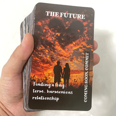 Beginner's Love Tarot Deck - 78 Keyword Oracle Cards, Easy-to-Read, Mixed Colors, 4.72" x 2.75"