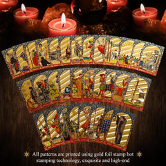 78 Gold Foil Tarot Deck with Gift Box,Original Design Rider Waite Tarot Cards Wi