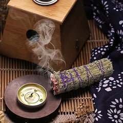 Sage Aromatherapy Cleansing Kit, Contains White Sage, Cedarwood, Dragon's Blood Sage, Eucalyptus And Lavender Incense Sticks, Combination Gift Set For Spiritual Aromatherapy Energy Cleansing, Meet Different Needs