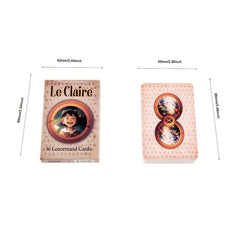 Le-Claire Lenormand Deck Card, Party Fortune Telling Game, Pocket Size Divination Oracle Cards, 36-Cards