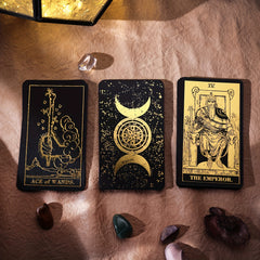 Prophet Gold Foil Tarot Cards, 78 Original Tarot Cards Fortune Telling Game With Guide Book For Beginners