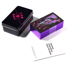 Neon Moon Tarot Deck In A Tin Metal Box Box Tarot Cards For Fate Divination Board Game Tarot And A Variety Of Tarot Options