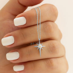 Fashion Simple Six-pointed Star Pendant Zircon Star Necklace