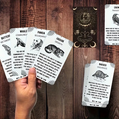 Spirit Animal Oracle Cards - 54-Card Deck for Beginners, Ant Persverance as the Message, Fortune Telling & Divination Game with Illustrated Guide