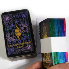 The Wandering Spirit Tarot Storage Box Metal 78pcs Tarot Cards In A Tin Box Edition For Beginners Divination Tools Fortune Telling Board Game, gaming gift