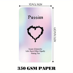 54 Sheets/Box Oracle Cards: Perfect Tarot Deck for Beginners, Twin Flame Tarot Cards with Meanings Included!