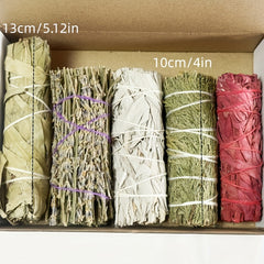 Sage Aromatherapy Cleansing Kit, Contains White Sage, Cedarwood, Dragon's Blood Sage, Eucalyptus And Lavender Incense Sticks, Combination Gift Set For Spiritual Aromatherapy Energy Cleansing, Meet Different Needs