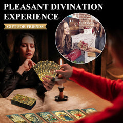 78 Gold Foil Tarot Deck with Gift Box,Original Design Rider Waite Tarot Cards Wi