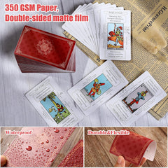 Erbacan Beginner Tarot Cards Deck with Meanings on Them-Tarrot Deck with Guidebo