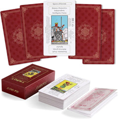 Erbacan Beginner Tarot Cards Deck with Meanings on Them-Tarrot Deck with Guidebo
