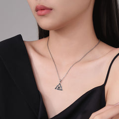 European And American Style Necklace Triangle Devil's Eye Pendant Jewelry