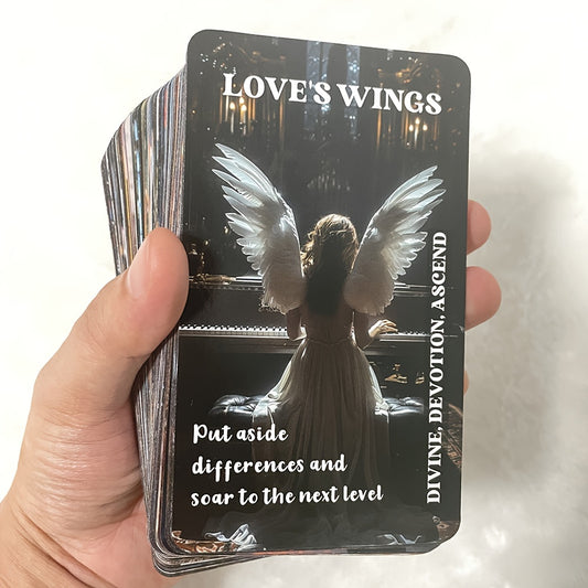 Beginner's Love Tarot Deck - 78 Keyword Oracle Cards, Easy-to-Read, Mixed Colors, 4.72" x 2.75"