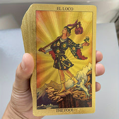 Tarot Divination Cards For Beginners, Golden Foil In Spanish And English, 4.72x2.76inch, With Guide In 2 Languages, Tarot Cards
